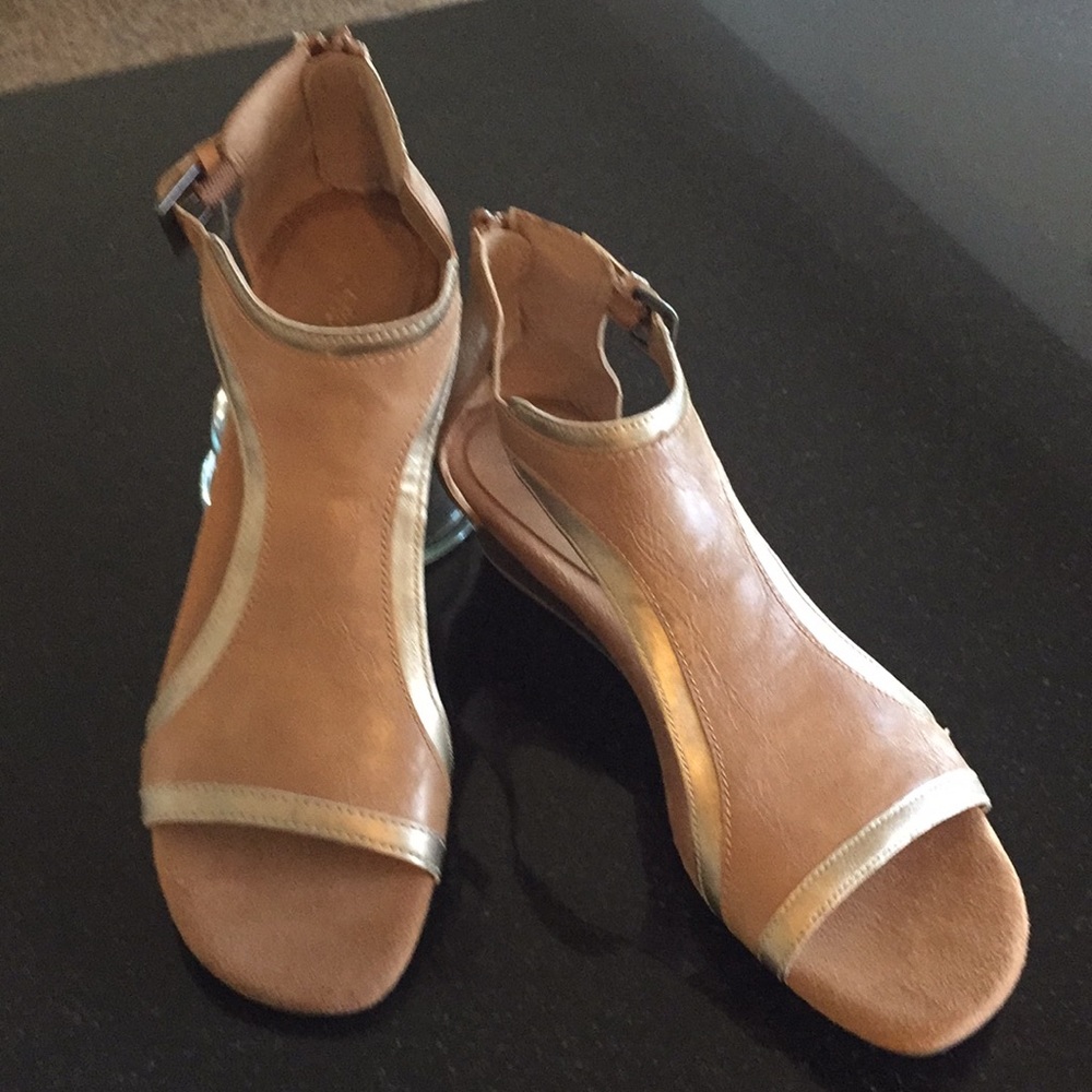 Bootie style wedge sandals